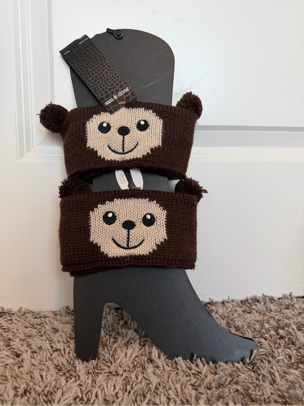 Sam & Olivia Boot Toppers Teddy Bear One Size New